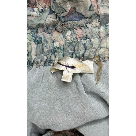 LoveShackFancy Benicia Layered Tiered Chiffon Ruffle Mini Skirt Mystical Foliage - Picture 11 of 12